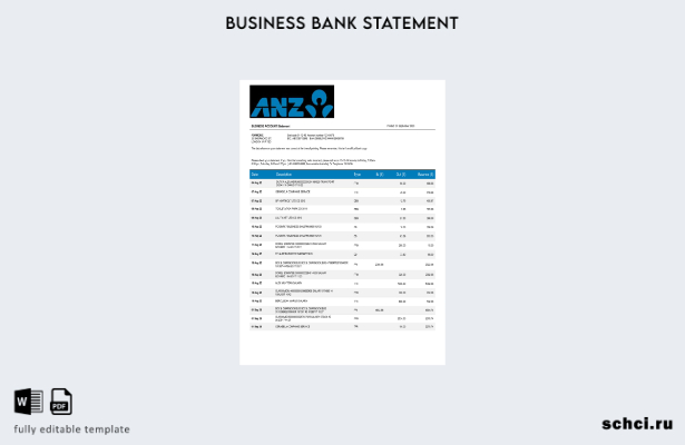 скачать цифровую версию корпоративного заявления ANZ Bank в формате Word и PDF ш